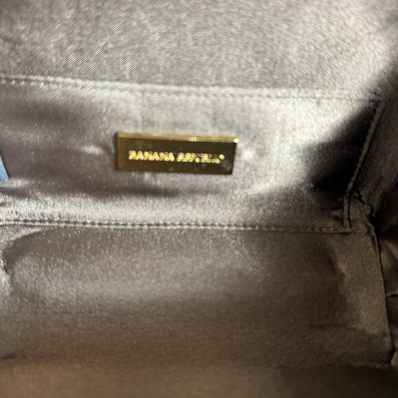 Banana Republic Gold Glitter Genuine Leather Clutch Evening Bag - Picture 10 of 10